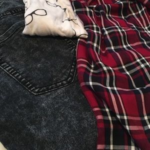 Forever 21 Burnout Black Jeans