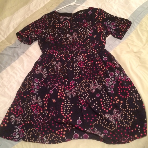 Multi-patterned A-line dress size 12