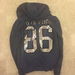 PINK Fur Interior Bling Hoodie