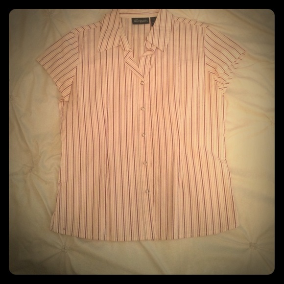Pink and white blouse