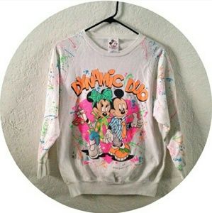 90s neon Mickey Mouse vintage Disney sweatshirt