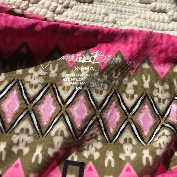 Frankie's Bikinis Pink Ikat Bottoms - Picture 2 of 4