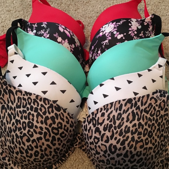 5 Victoria secret pink bras