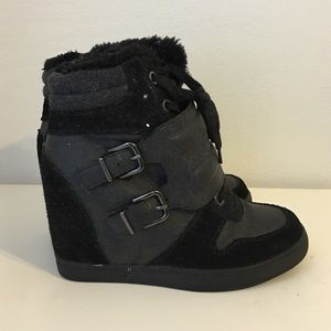 Black Wedge boots