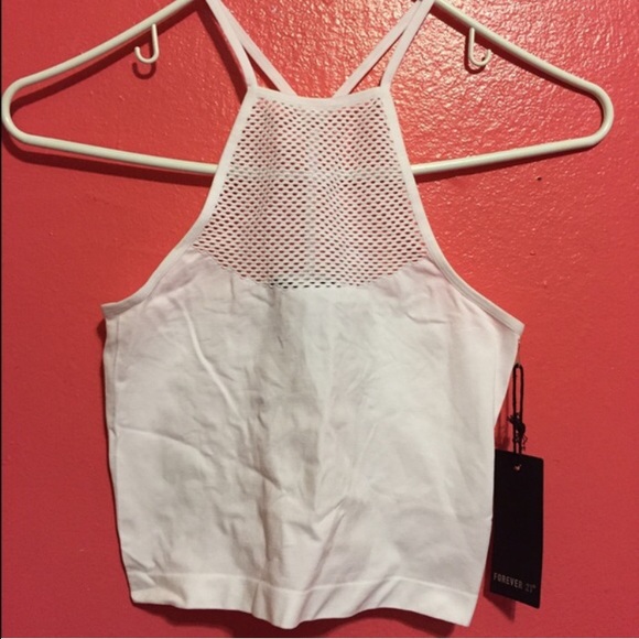 Forever 21 white crop top. Brand new! Size small. - Picture 2 of 2