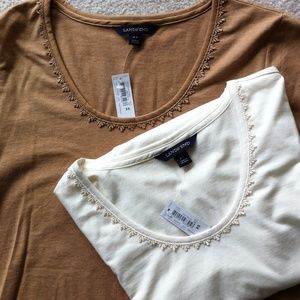 Lands End scalloped trimmed Shirts-2