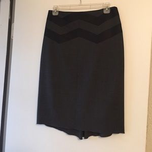 BCBG pencil skirt with back detail.