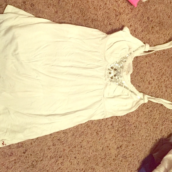 White Hollister tank top. Super pretty!