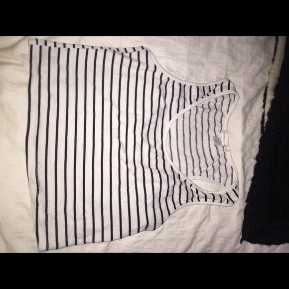A black and white crop top