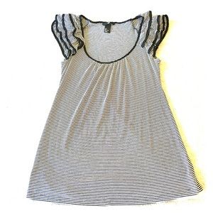 Black and White Stripe Top