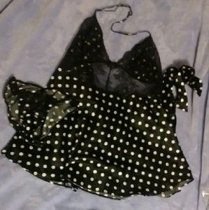 NWOT VS polka dot babydoll set