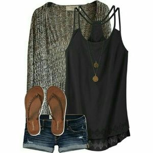 Hollister crochet sweater