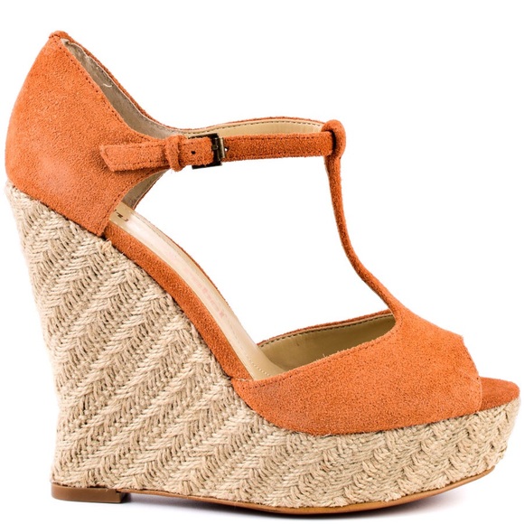 Luxury Rebel Tan suede wedge platform sandals - Picture 1 of 4