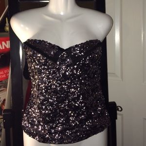 Super hott 💥 pewter/grey sequence Bustier