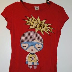 Red Harajuku Lovers Graphic Tee