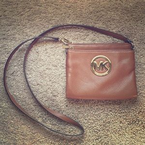 Authentic Michael Kors tan cross body