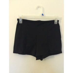Black high waist booty shorts