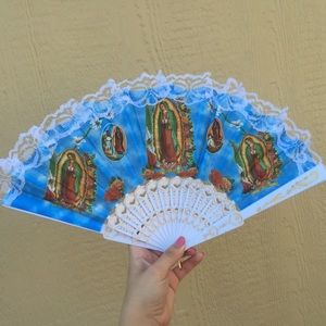 Vintage Virgin de Guadalupe Fan