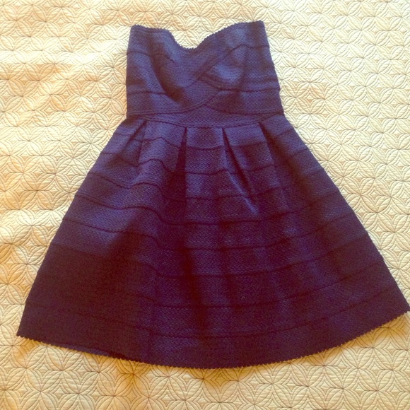 Navy blue bandage style dress with full skirt M