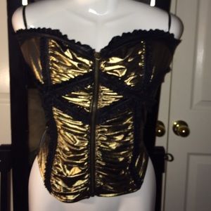 Bebe metallic gold Super hott 💥Bustier