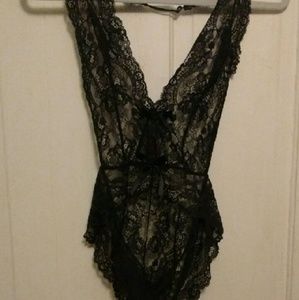 NWOT VS black lace teddie