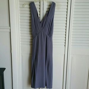 Banana Republic Lavender Gray V Neck Dress Size 10