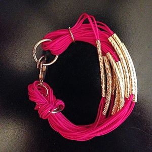 Hot Pink and Gold Bracelet from Target Last Summer