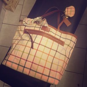 Coach tattersall tote