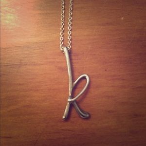 Tiffany& Company cursive "k" necklace