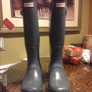 Classic gray Hunter rain boots