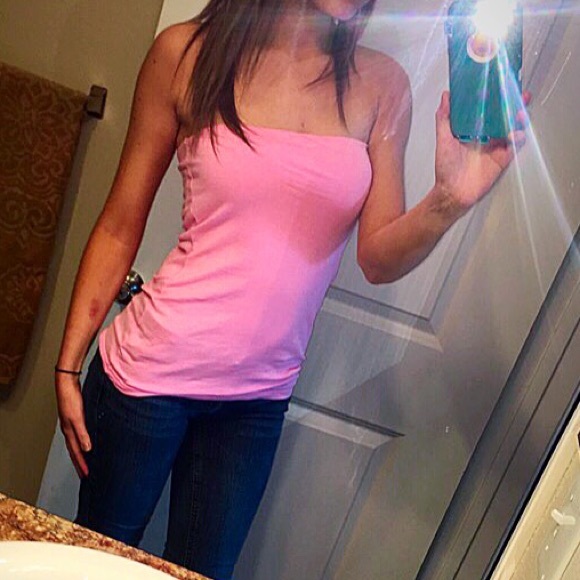 Baby pink tube top
