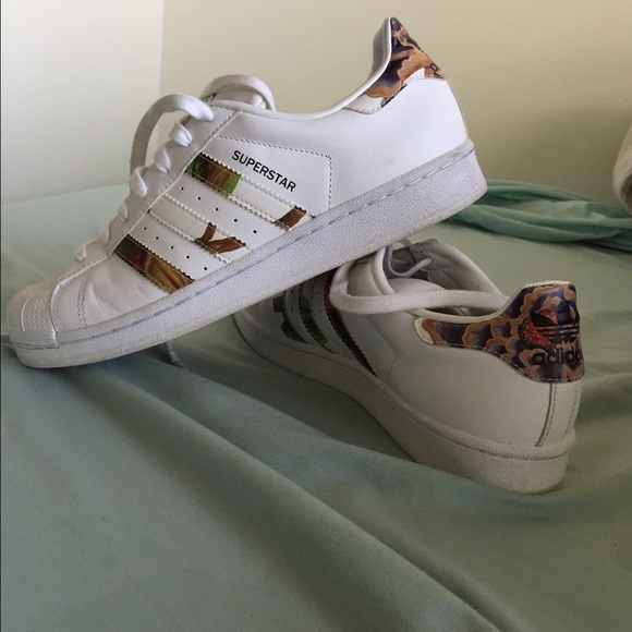 Floral Adidas Superstar Sneakers