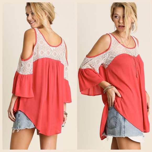 Lace Love Cold Shoulder Top Last Small Only!! - Picture 3 of 3