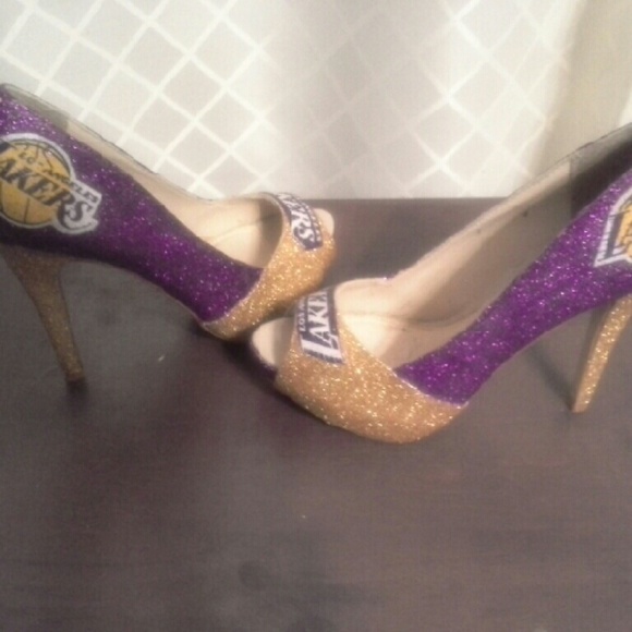 custom NBA LAKERS HEELS - Picture 1 of 1