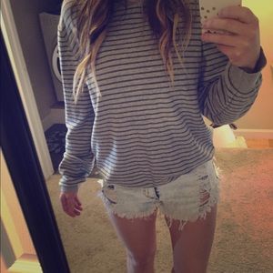 GAP Crewneck Pinstripe Sweater SZ L