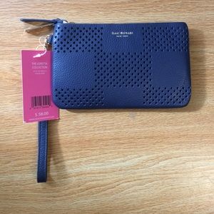 Navy Blue Isaac Mizrahi wristlet