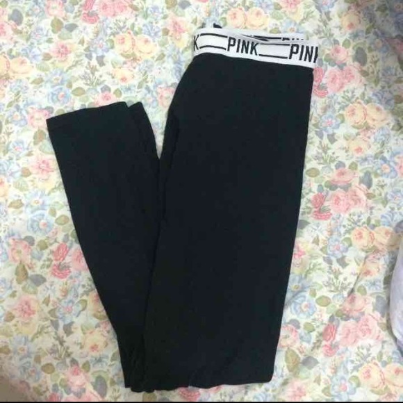 ❌SOLD❌VS PINK M logo leggings