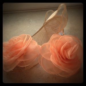 Peach Rose jelly sandals
