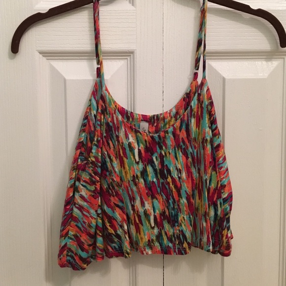 Colorful crop top. Size small