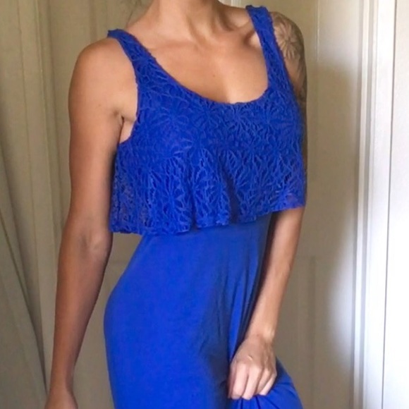 Royal blue maxi dress