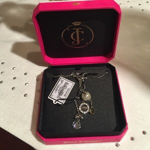 NWT juicy couture silver y-style necklace
