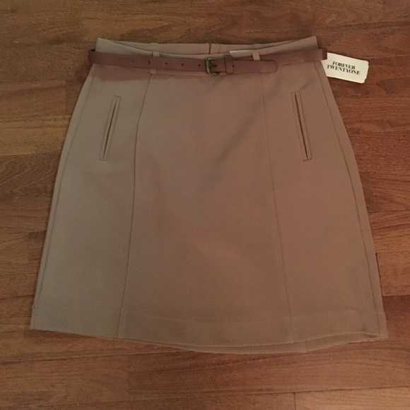 Forever 21 tan skirt
