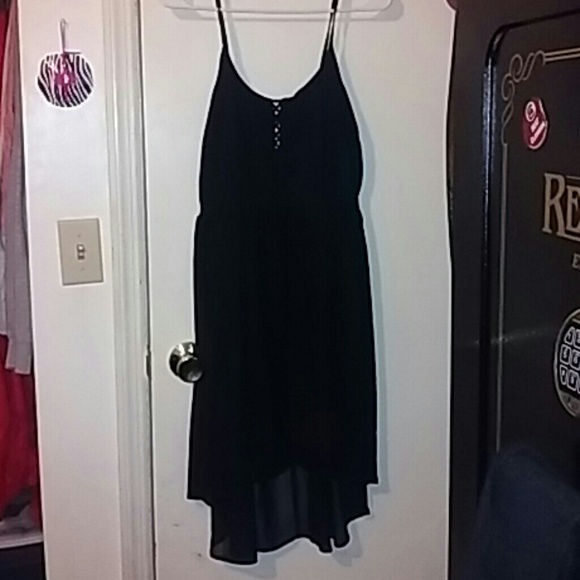 Spaghetti strap black dress