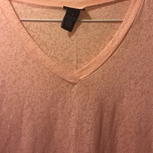 Long sleeve peach burnout shirt