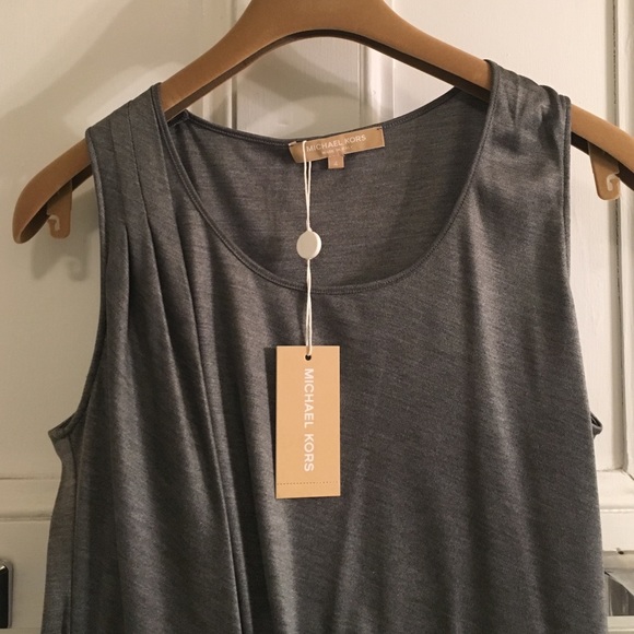 NWOT Grey Silk Michael Kors Collection Dress - Picture 2 of 3