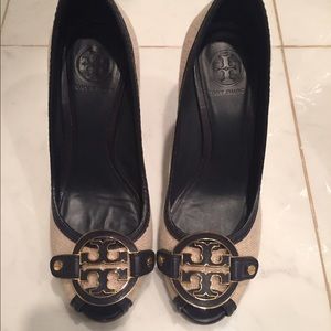 Tory Burch wedge. Peep toe