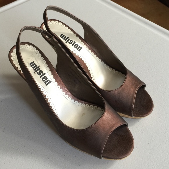 Unlisted Brand Peep Toe Sling Backs - Picture 1 of 3
