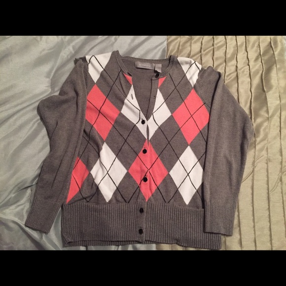 🌺Liz Claiborne 3/4 Sleeve Argyle Cardigan🌺