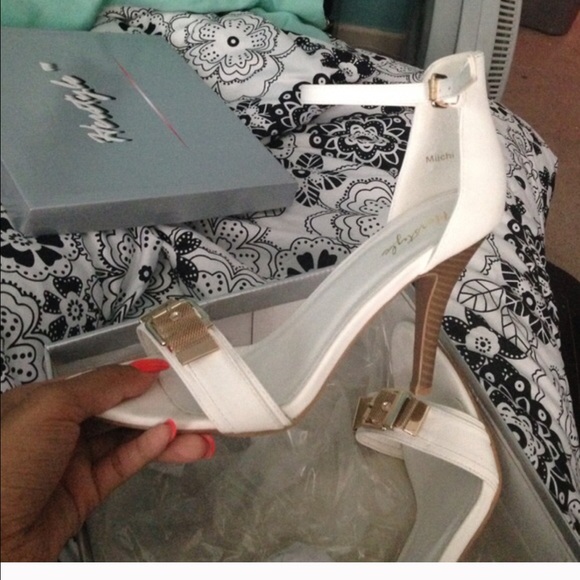 white dress and shoe bundle