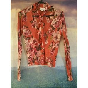 Ann Taylor LOFT Floral Cardigan